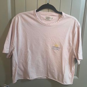 Faherty Men’s Graphic Cutback Large Faded Pink Tshirt